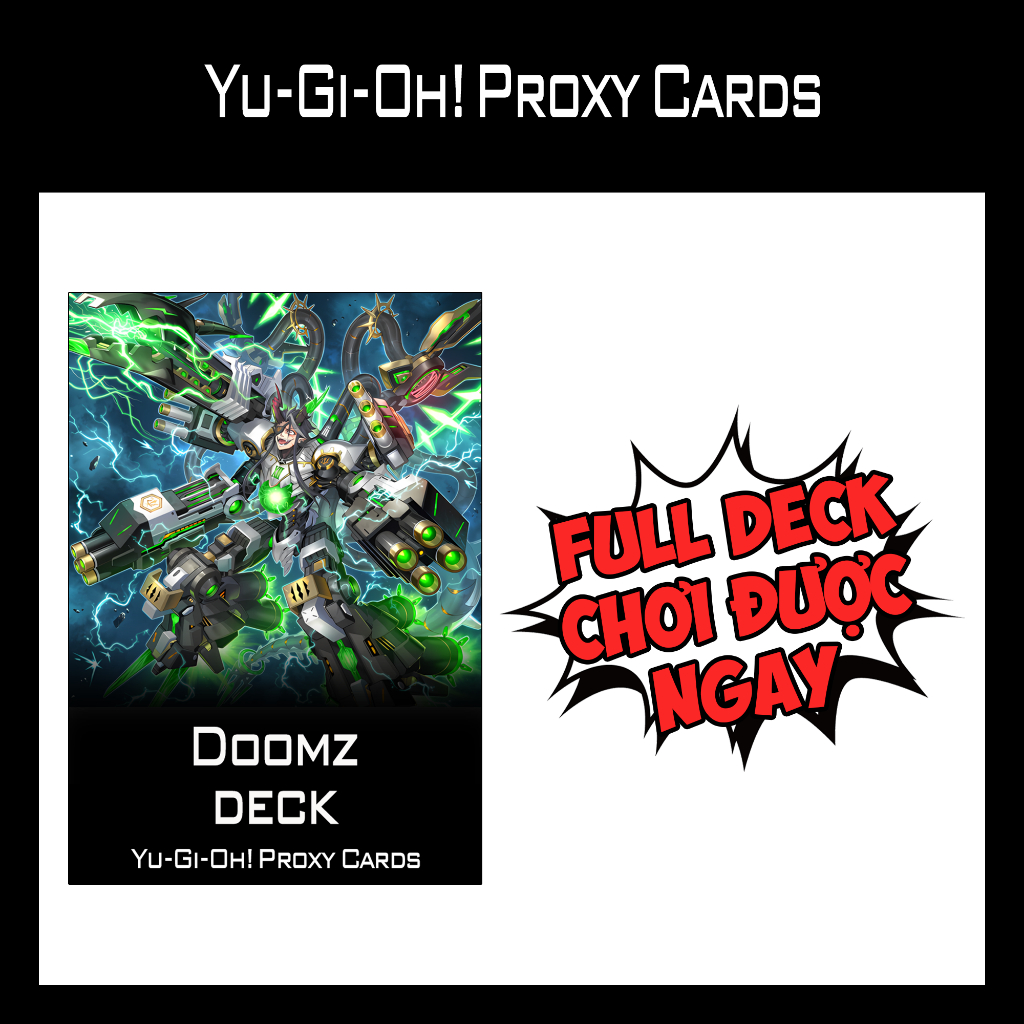 การ์ด YUGIOH - Doomz Deck - พิมพ์ 1 ด้าน (60 ใบ)