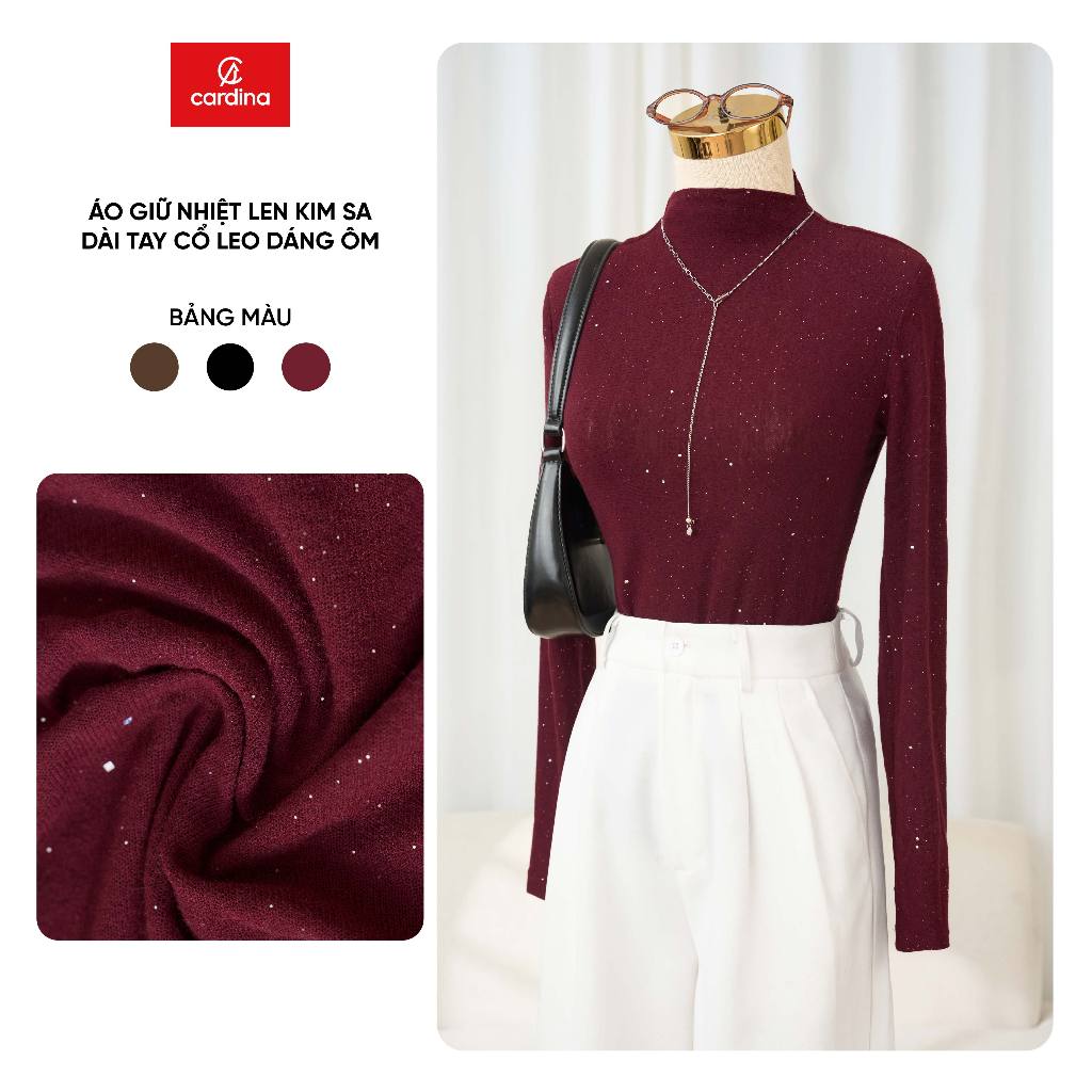 SA YOUNGER BY CARDINA เสื้อกันความร้อนผู้หญิง ผ้าวูลปักเลื่อม คอปกแขนยาว 5AHF07