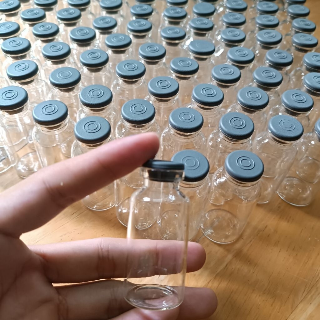 [COMBO of 100 20 ML GLASS JARS + RUBBER LID]