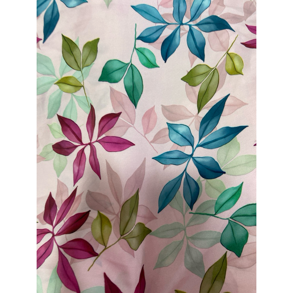 1m x 1m5 ผ้าไหมมะม่วงนุ่มลื่นสําหรับทําเสื้ออู๊ด (X11)