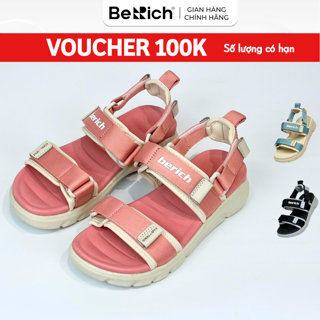 Berich รองเท้าแตะสําหรับเด็กชายและเด็กหญิงโรงเรียนน้ําหนักเบาทนทานและสะดวกสบาย BE202 รองเท้าแตะสีชมพ