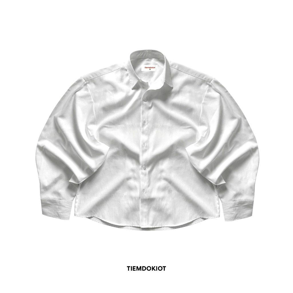 CURVY OXFORD SHIRT TIEMDOKIOT เสื้อ Oxford แขนโค้ง
