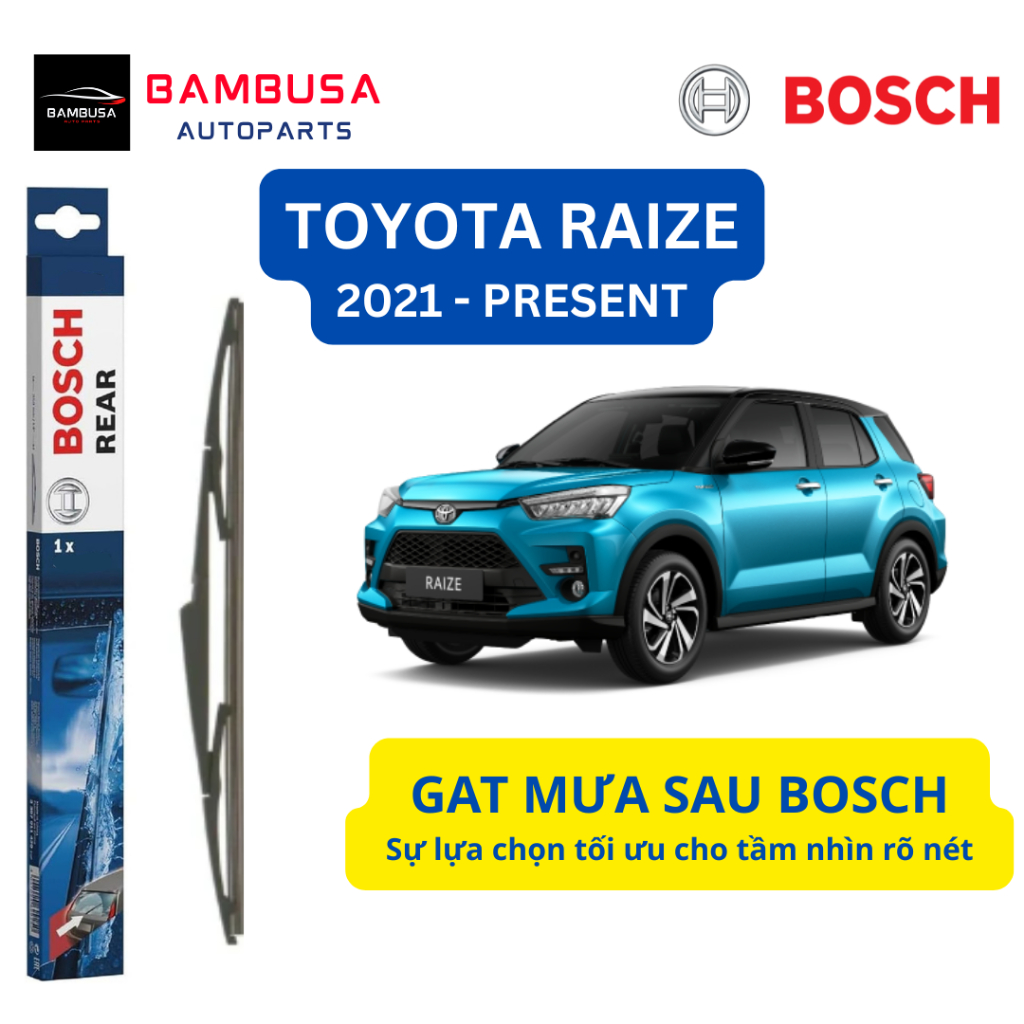 ที่ปัดน้ําฝนด้านหลังสําหรับTOYOTA RAIZE 2021-ปัจจุบัน | BOSCH H307 H309 H290
