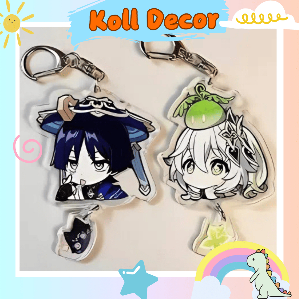 พวงกุญแจ Genshin Impact – ตัวละคร Wriothesley น่ารัก, Furina, Neuvillette