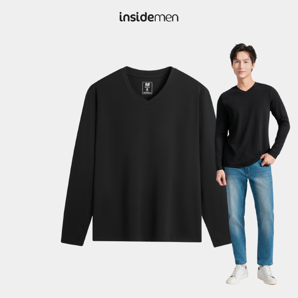 Insidemen Mens Slim fit เสื้อยืดแขนยาวคอเต่า กันน้ําและแห้งเร็ว เก็บความร้อน ILT005BZ