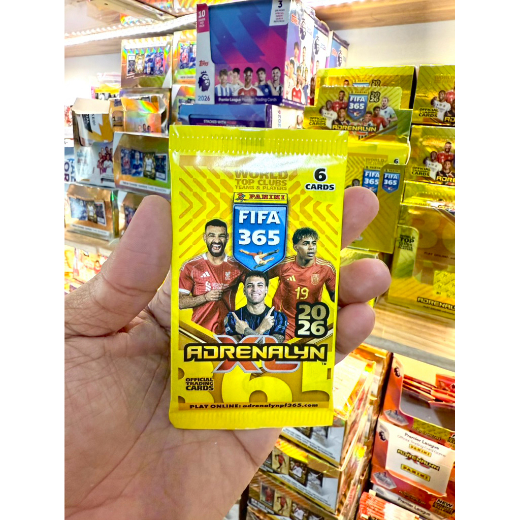 [ 1x ขายปลีกแพ็ค Panini 365 2026 ] แพ็คขายปลีกของ Panini Adrenalyn XL 365 2026 25/26 การ์ดนักฟุตบอล 