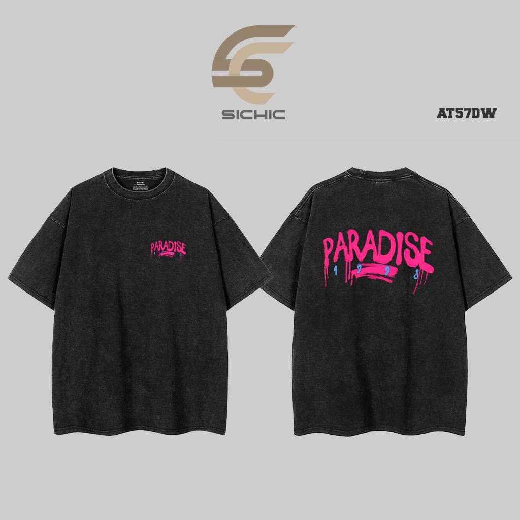 SICHIC Street Wears เสื้อยืดผ้าฝ้าย AT57 [ผ้าฝ้ายพรีเมี่ยม]