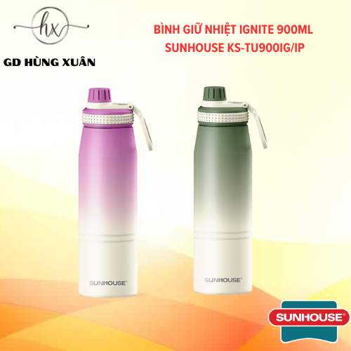 IGNITE 900ML SUNHOUSE HEAT BOTTLE KS-TU900IP/ KS-TU900IG - สแตนเลส 304 - ด้ามจับพกพาสะดวก