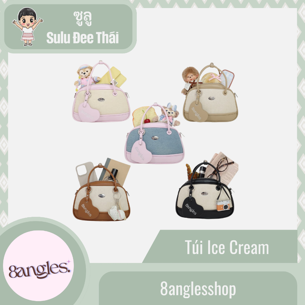 [AVAILABLE HCM] 8angles Thai domity mini crossbody bag - Ice Cream Bag