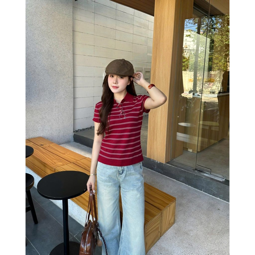 MNT N8.7 WG SWEATSHIRT คอปกลายขวาง 5475 XONXEN 23LD