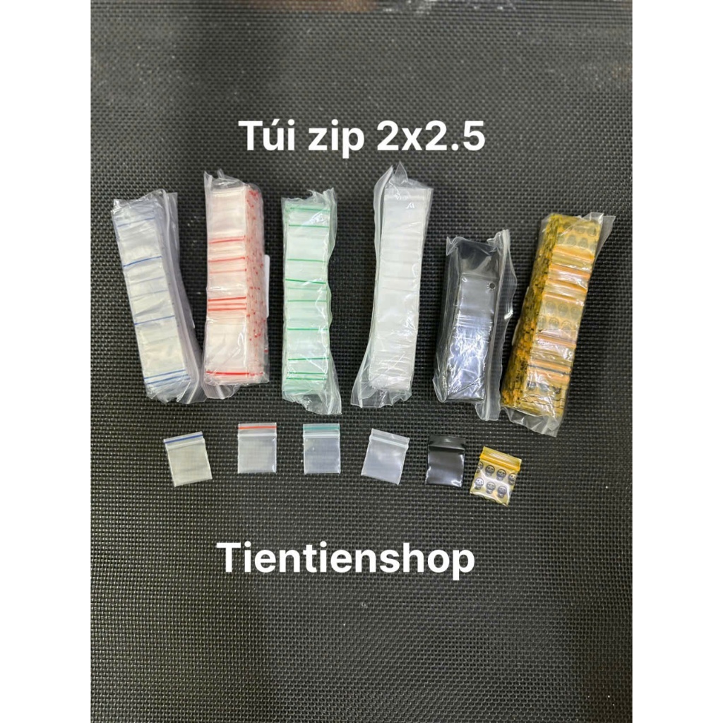 50c -100c กระเป๋าซิปใบเล็ก 2x2.5 mini zip bag ผสมหลายสี ขอบหลายสี tientienshop