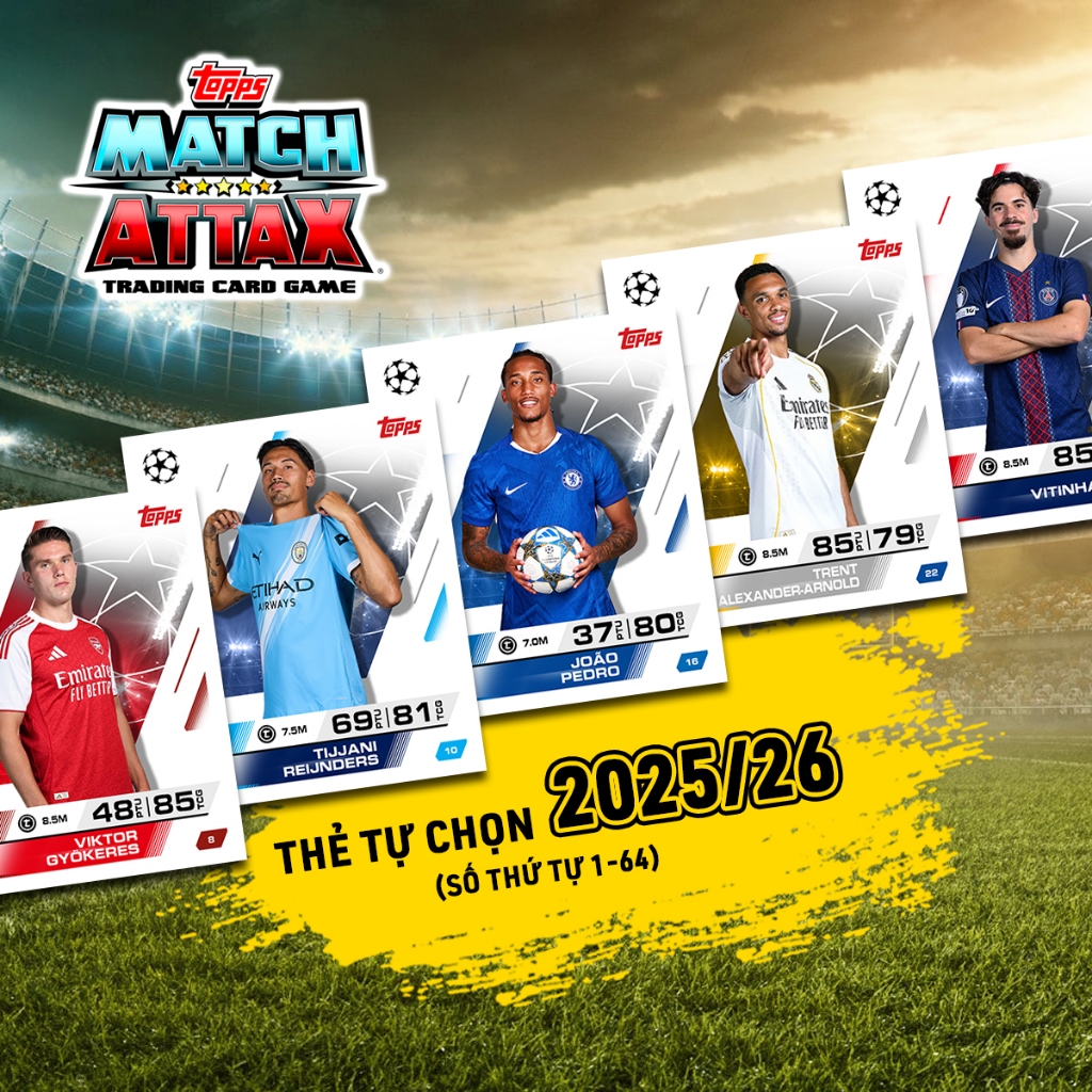 การ์ดผู้เล่น พิมพ์ Match Attax 2025-26 อุปกรณ์เสริม (เบอร์ 194)