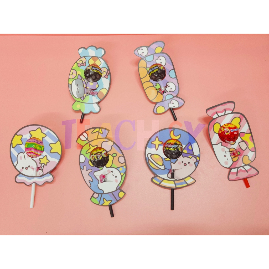 (ชุด 6 รุ่น) การ์ดกระดาษ HALLOWEEN CANDY