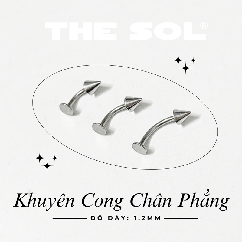 [1 ชิ้น] ASHLEY ต่างหูลูกแหลมสแตนเลส/ลิปเจาะ thesolvn