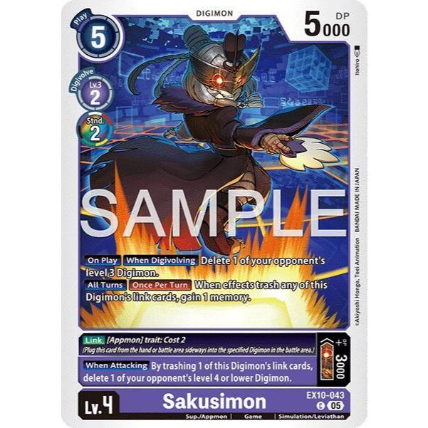 Digimon Card Code EX10-043 - Sakusmon - Digimon - Common