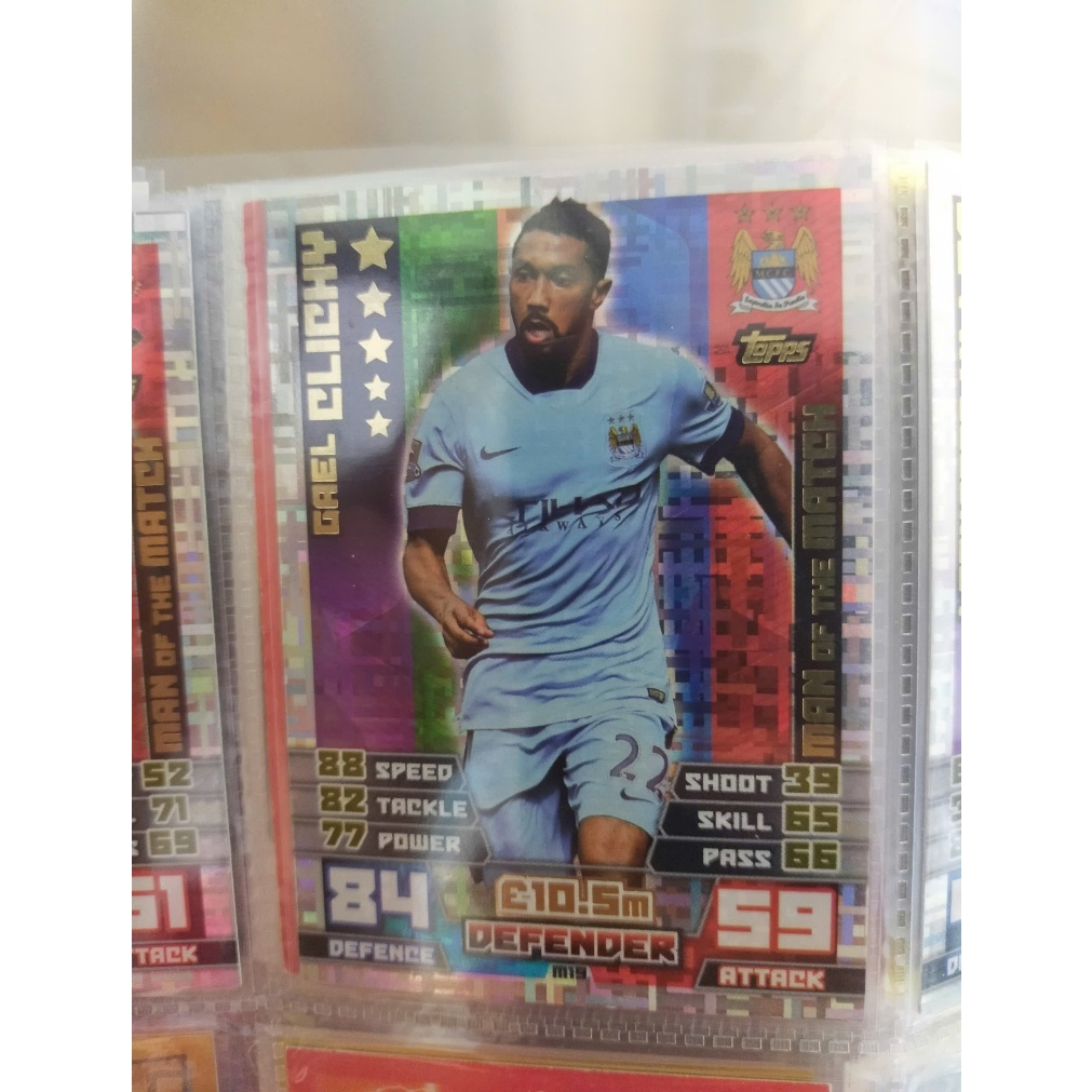Topps Match Attax 14/15 EXTRA Man of the Match Gael Clichy Football Card - Man City - Man City - 1