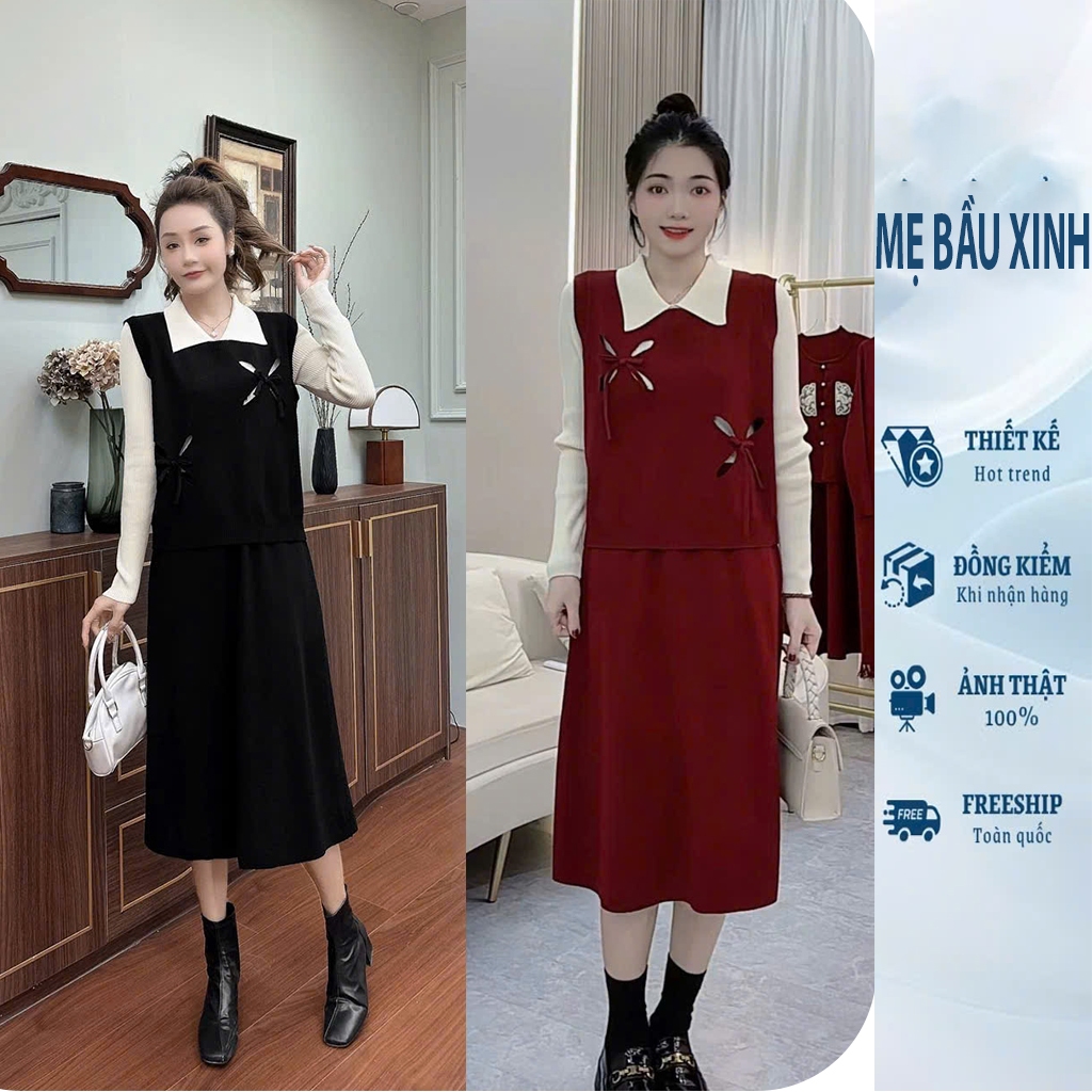 BEAUTIFUL PREGNANT MOTHER X578 เดรสขนสัตว์กวางโจว mongtogi ชุดออกแบบด้วยเดรสคอ plo ยาวด้วยเสื้อกั๊กล