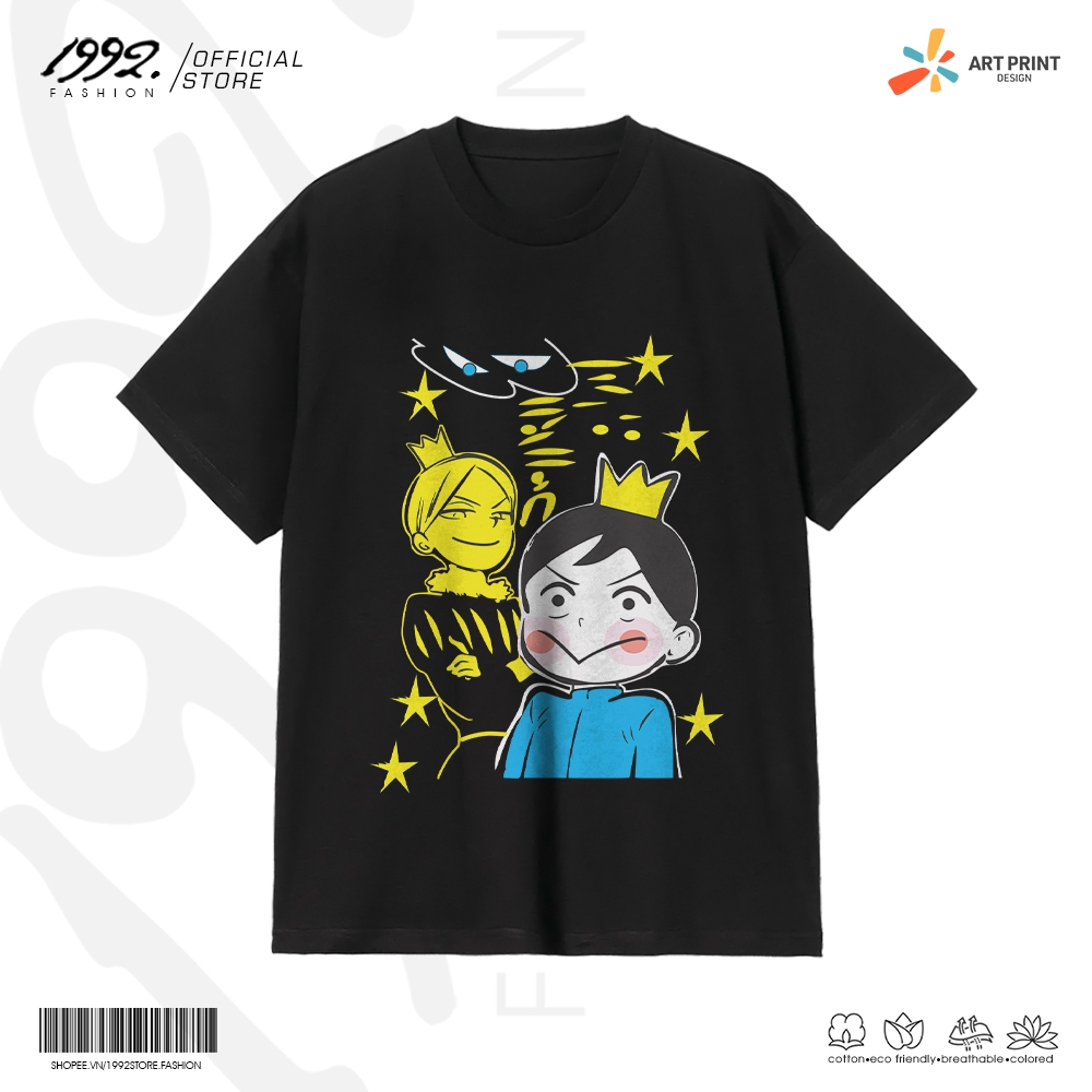 เสื้อยืดแขนสั้นผู้ใหญ่ Ousama Ranking Boji Cotton 100%