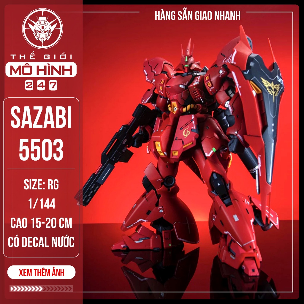 ประกอบรุ่น RG 5503 Sazabi (มีสติ๊กเกอร์น้ํา)