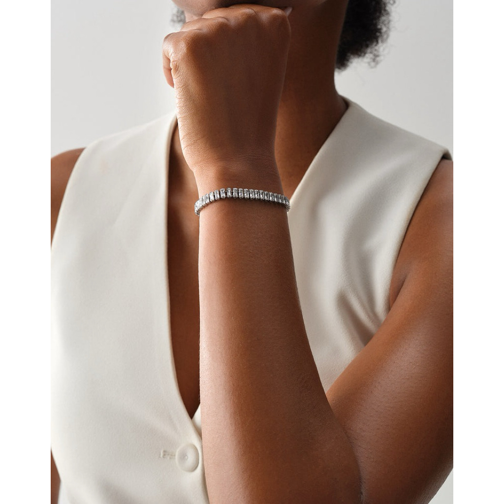 [EXPORTANT] CUBIC ZIRCONIA FULLTAG ICING BRACELET
