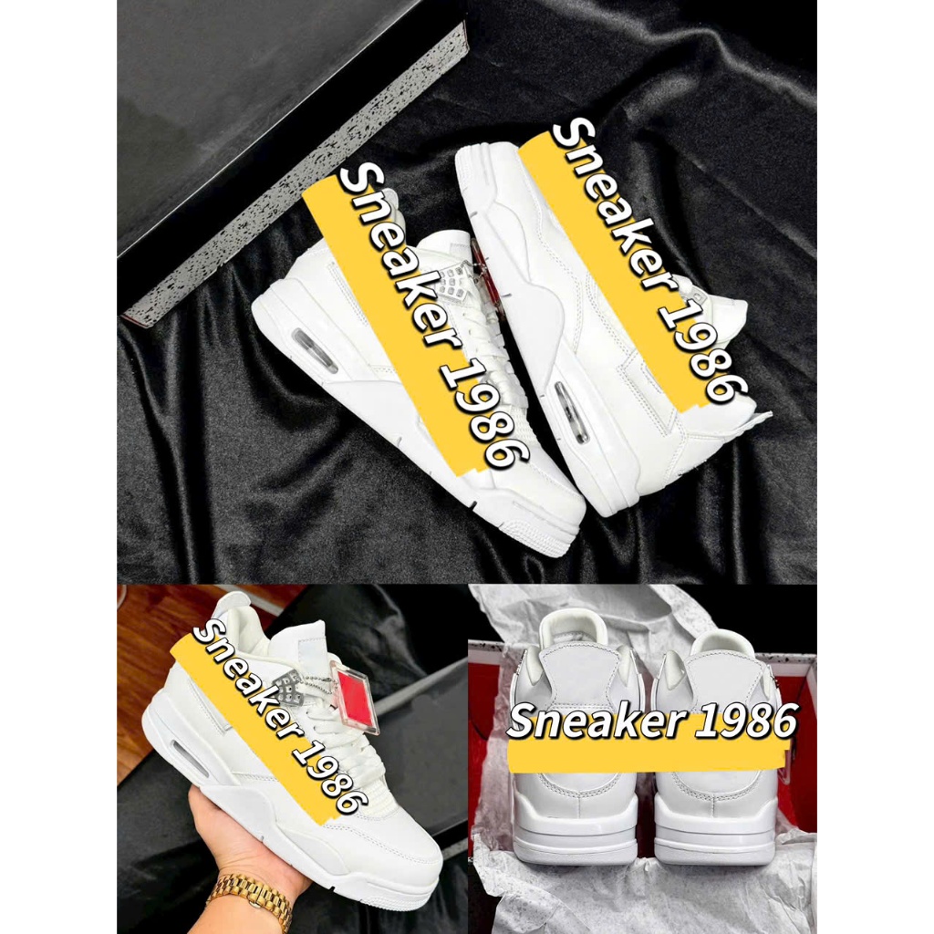 Sneaker_Retro Pure Money White รองเท้าผ้าใบ J_D_4 คุณภาพสูง