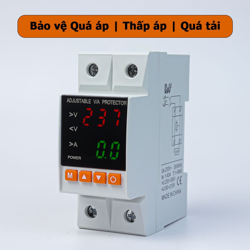 รีเลย์ LW 63A LWGQ-63N ป้องกันแรงดันไฟฟ้าเกิน แรงดันต่ํา กระแสเกินและเกิน
