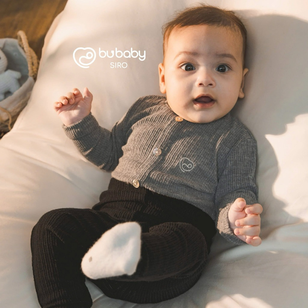 6ม-2ย | บูเบบี้ เลนนี่ ชุดคอเต่าแขนยาวกระดุมเทียมตรงกลางคุณภาพสูงวัสดุนุ่มปลอดภัยเพื่อผิวลูกน้อยในฤด