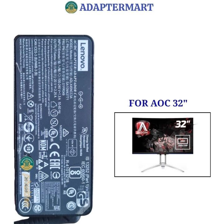 สายไฟจอภาพ AOC 32" AG322QCX, AG322FCX1, Ag322fcx 20v 2.25a