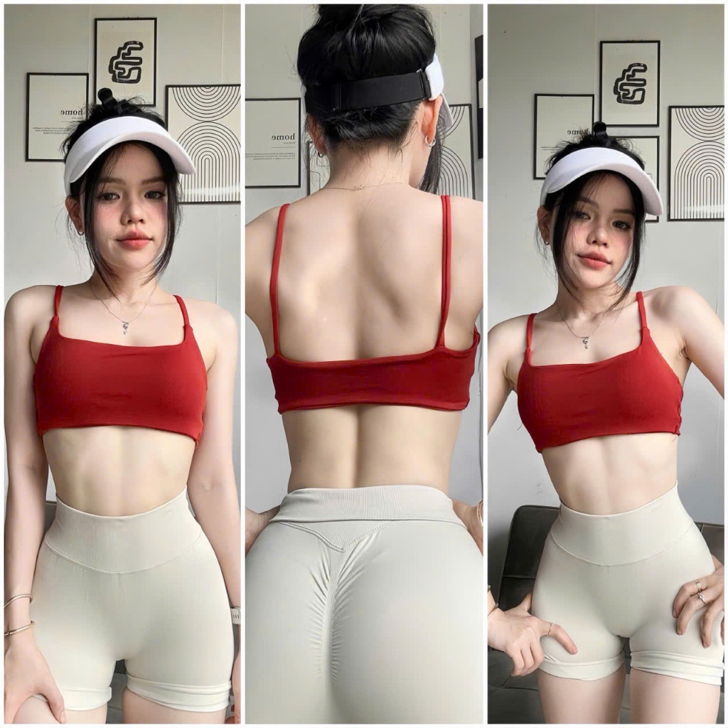 LULU BASIC TWO-STRING Bra พร้อมโฟมหลวม D22 Gym-Yoga-Aerbic HOTHISPORT