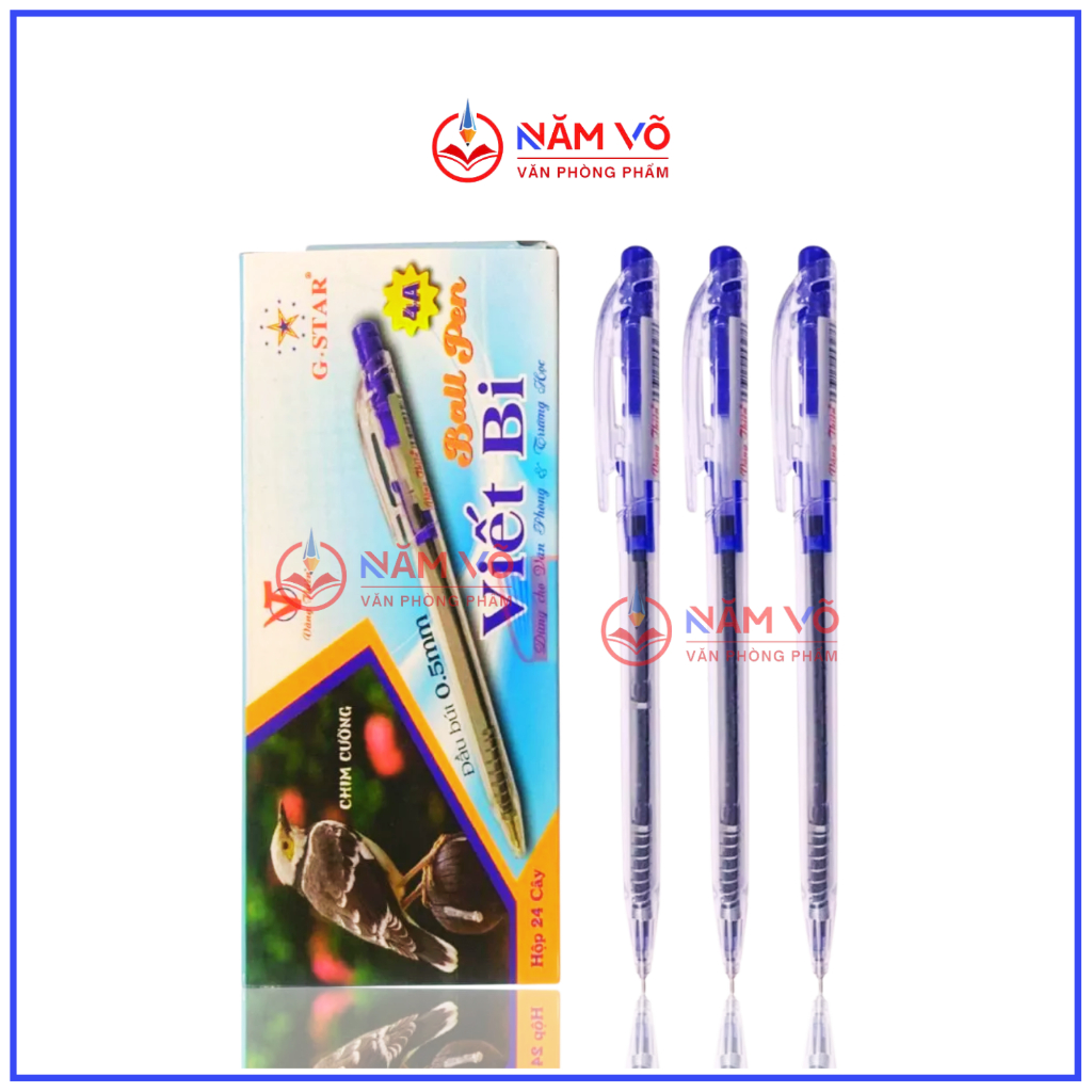 [4A] ปากกาลูกลื่น BOX 24 ชิ้น / ปากกาลูกลื่นอินเดีย G-Star / Gstar Yes Thien 4 A / 4-A ปากกาลูกลื่น 