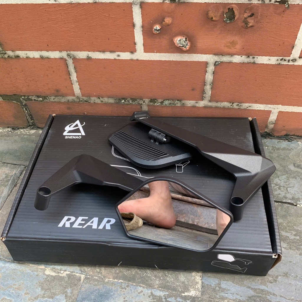 Rizoma BMW Mirror - Stealth Naked Max สําหรับ SH / Vespa / PG1 / XSR / CB / กระจกสีขาวมุมกว้าง