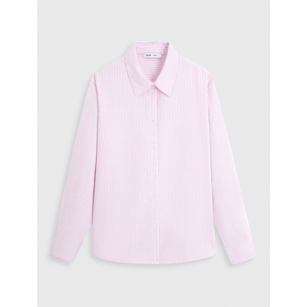 CANIFA เสื้อเชิ้ตผู้หญิงคอปกและแขนยาว 6TH25W004