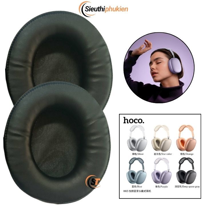 เบาะทดแทนสําหรับหูฟัง Hoco W65 / W65 Plus, ฝาครอบโฟมหูฟัง Hoco W65 085105