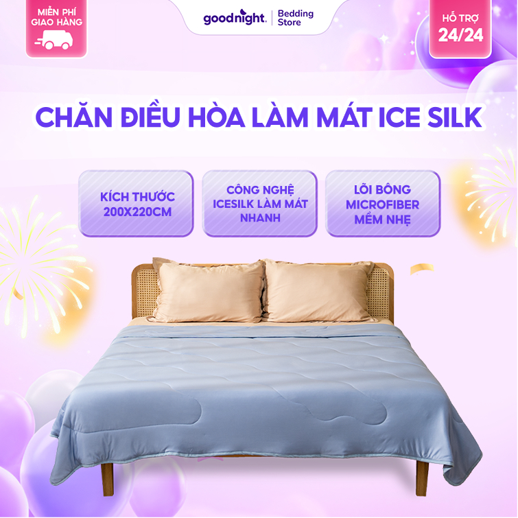Amando Ice Silk Premium ผ้าห่มเครื่องปรับอากาศพร้อมแกนฝ้าย น้ําหนักเบา นุ่ม ระบายอากาศได้ดี ทําความส