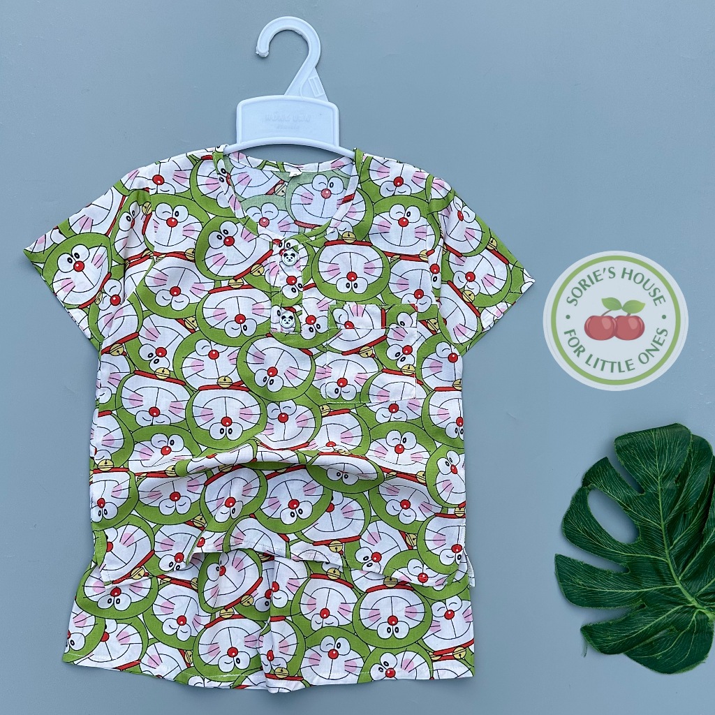 [รูปถ่ายจริง] ชุดต้นขาโทเล่/ลินินติดหน้าเด็กผู้ชาย