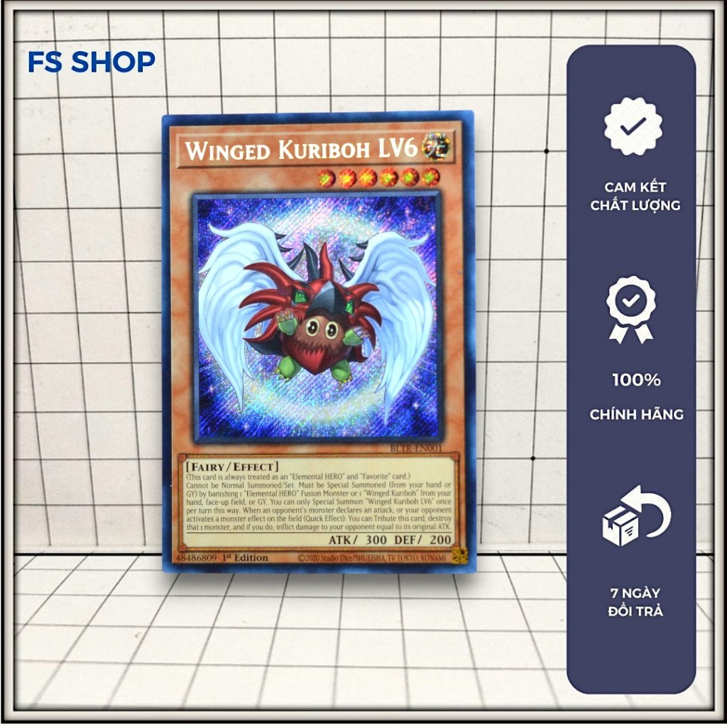 [FS Yugioh] การ์ด Yugioh ของแท้ Winged Kuriboh LV6 – Secret Rare