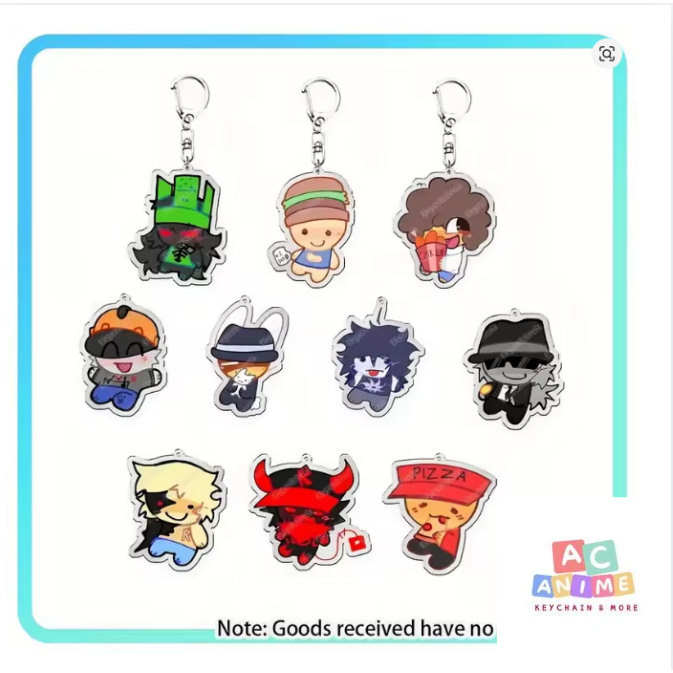 อะคริลิค Forsaken พวงกุญแจร้อนเกม Guest 1337 Noob Sedletsky John Doe c00lokid Elliot การ์ตูน KeyRing
