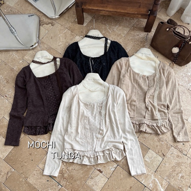 เสื้อ BEAR POINT พร้อมเสื้อ VAGE CADIGAN QC MS20158