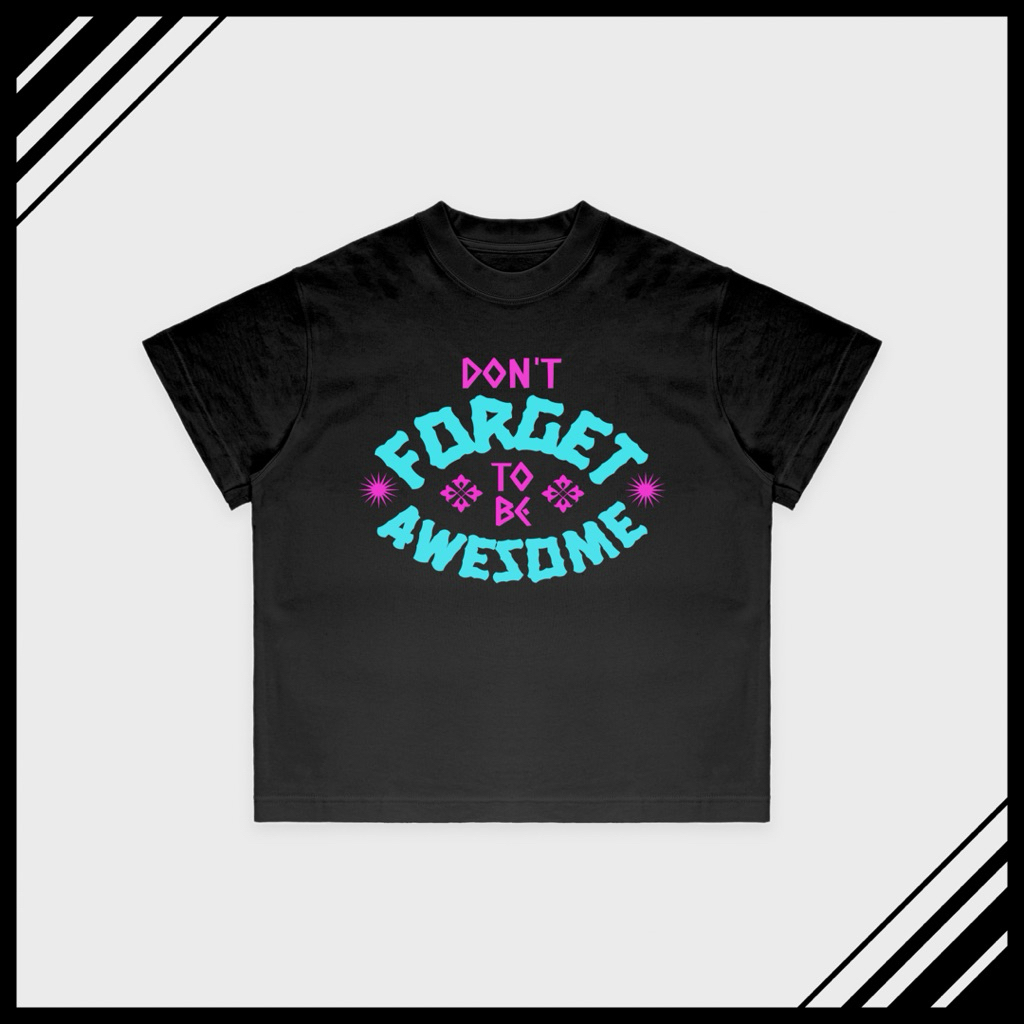 ICH LIEBE - เสื้อยืดทรงกล่องแฟชั่น AWESOME