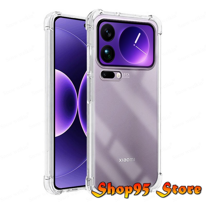เคสยืดหยุ่นกันกระแทกสําหรับ Xiaomi 17 pro max, Xiaomi 17pro, Xiaomi 17 โปร่งใสพร้อมมุมป้องกันกล้อง 4