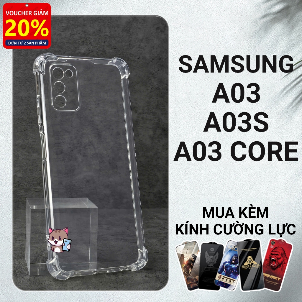 เคส Samsung A03, A03s, A03 Core Cowcase ลื่นและทนต่อแรงกระแทก | เคสโทรศัพท์แบบยืดหยุ่น SS galaxy ปกป