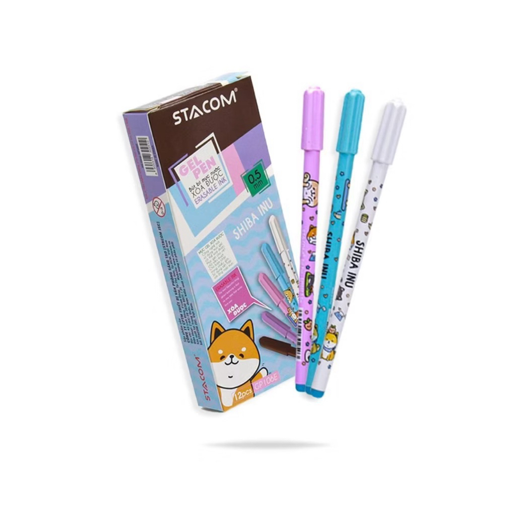 GP106E กล่องปากกาเจลลบได้ Stacom 12 ชิ้น