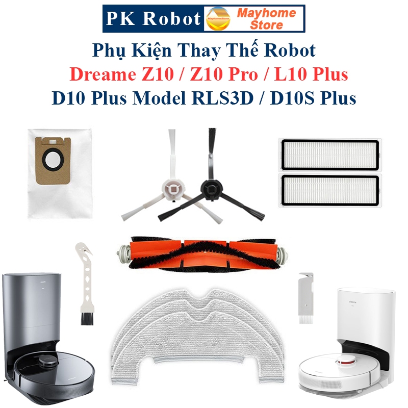 Dreame Z10, Z10 Pro, L10 Plus, D10 Plus Robot Replacement Accessories รุ่น RLS3D, D10S Plus/ แปรงลูก