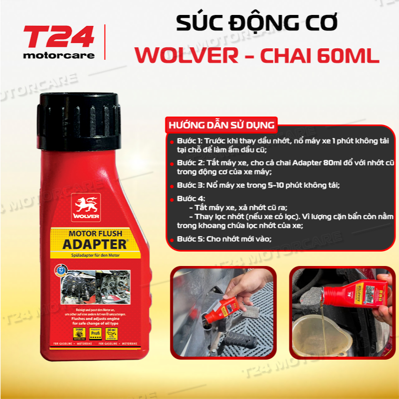 Wolver Motor Flush Adapter