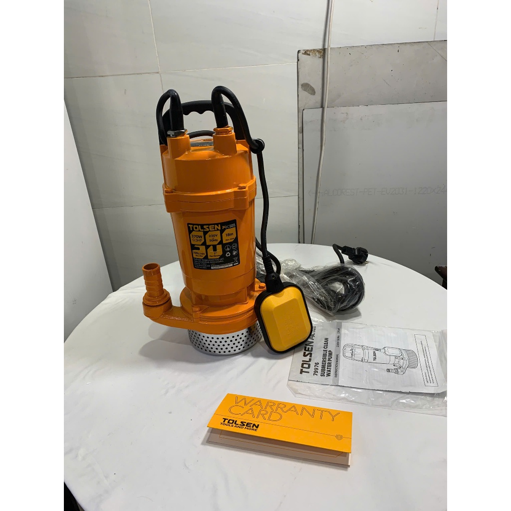 ปั๊มน้ํา Submersible Clean CS: 370W – คอลัมน์แรงดัน 18m – พร้อมลูกลอยป้องกันการตื้น – สายไฟ 8 ม. – ข