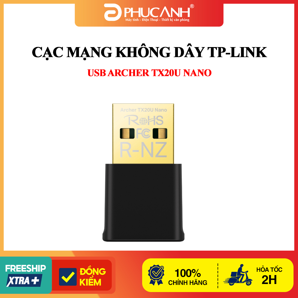 TP-Link USB Archer TX20U Nano การ์ดเครือข่ายไร้สาย (AX Standard/ AX1800Mbps)