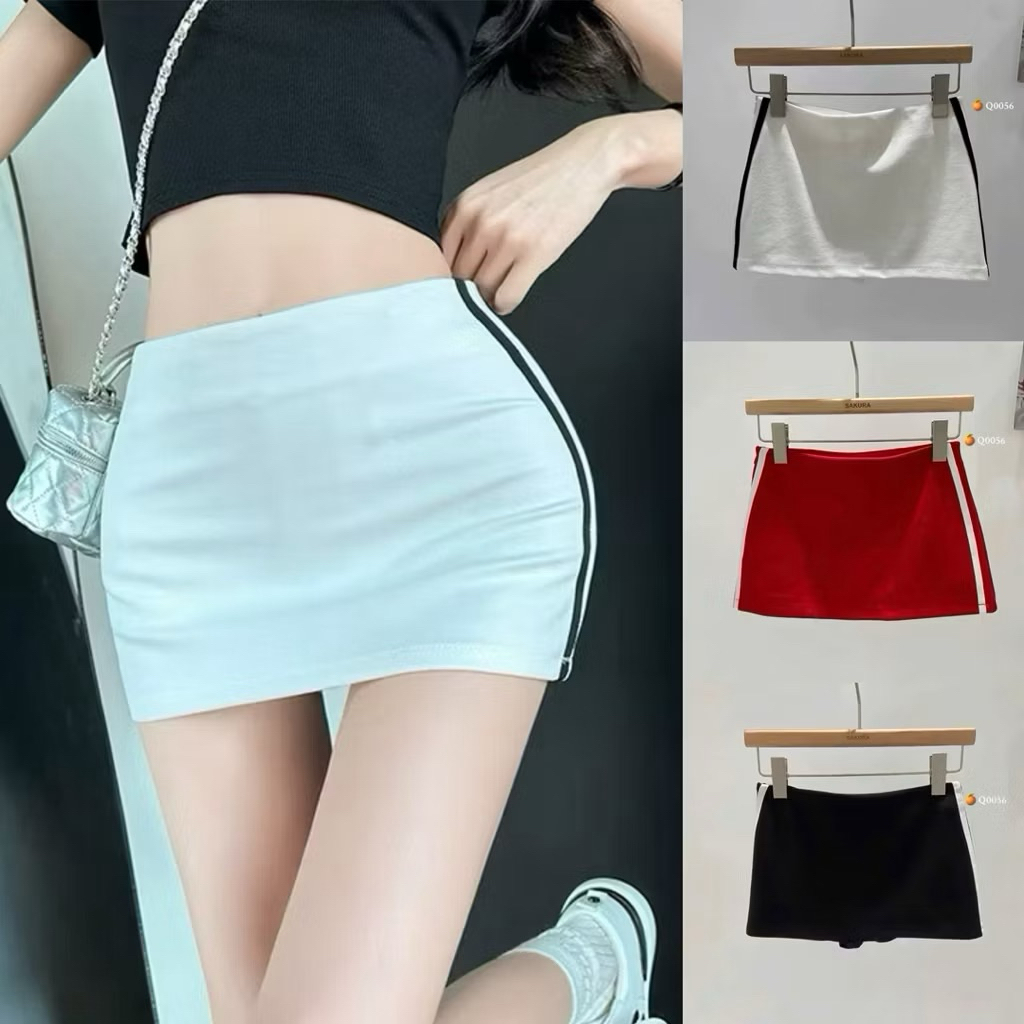 กระโปรง A-LINE ใน THICK UMI ELECTRIC KOREAN Y2K STYLE 3 COLORS VS12