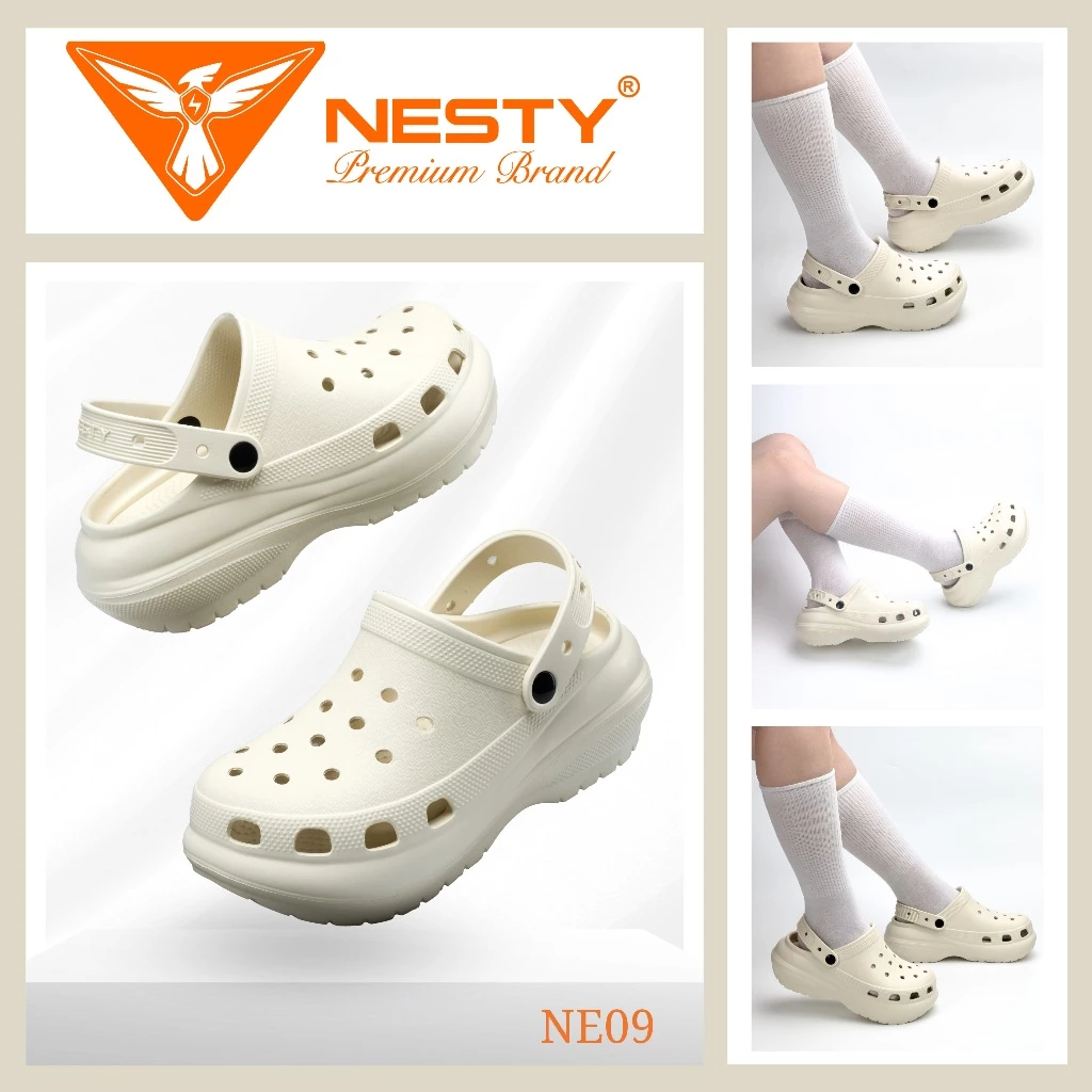 [GIVE CHARM - NE09] NESTY Womens Sandals รหัส NE09 6cm High Sole Basic Anti-Slip Style - ฟรีเสน่ห์ 3