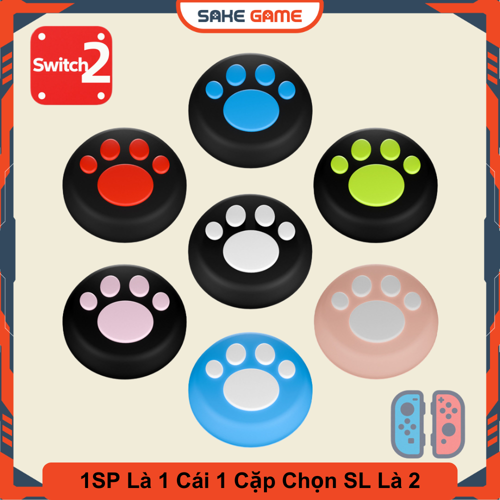 Nintendo Switch 2 2025 ฝาครอบลูกบิดอะนาล็อก Cat Paw Analog Switch 2 Cat Paw Cover Joycon Switch 2 ขา