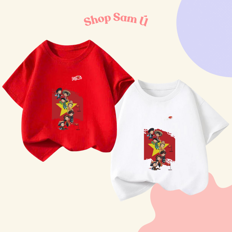 Shop เสื้อยืดเด็ก Sam U สไตล์ Unisex ลายดาวทองชาติพันธุ์ Cotton -A21